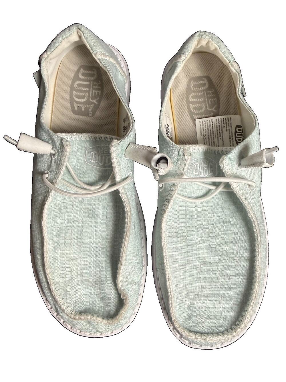 HEY DUDE Wendy Boho Stitch Sky Blue Women’s Size 7 NEW *Blems